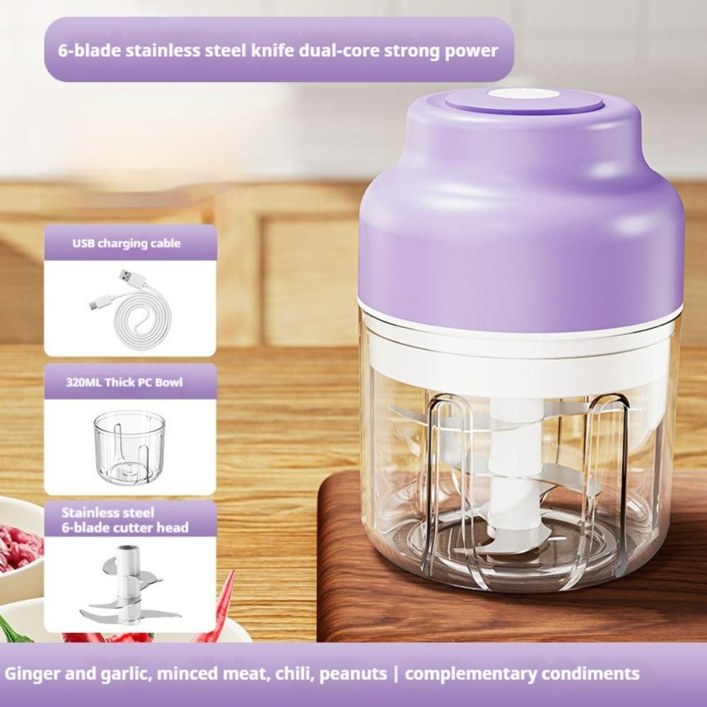 

New USB Electric Garlic Chopper Mini Portable Veggie Chopper 250ml 320ml Vegetable Chopper Cooking Tool