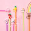 Universal Cartoon Straw Topper Practical Drink Straw Dust Cover For Wedding Party
