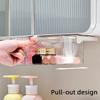 Under Desk Drawer Storage Box Transparent Pull-Out Under Mirror Cabinet Organizer Case Bathroom Cotton Stick Makeup Holder