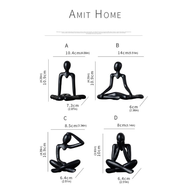 Abstract Thinker Figurine Sculpture Modern Art Homes Decors Plastic Statue for Living Room or Office Bookshelf Display