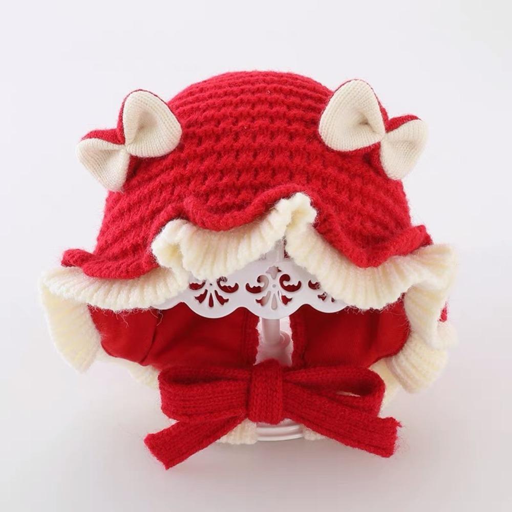 Solid Color Warm Hats Cute Pullover Hats Fashion Hemming Caps