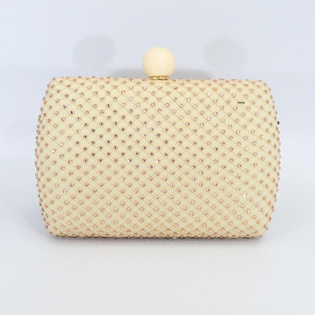 Kvinnors flerfärgade strass-clutch: Elegant Kvällsväska för Cheongsam och Klänning