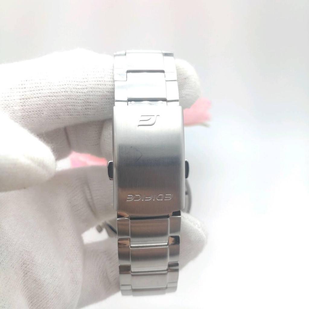 Used Working Condition: CASIO Edifice Chronograph Day-Date Calendar Quartz Watch for Men - Management ID 1092i