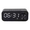 B126 BT Clock Speaker Multifunctional Adjustable Portable Alarm Clock Radio with LEDBlack