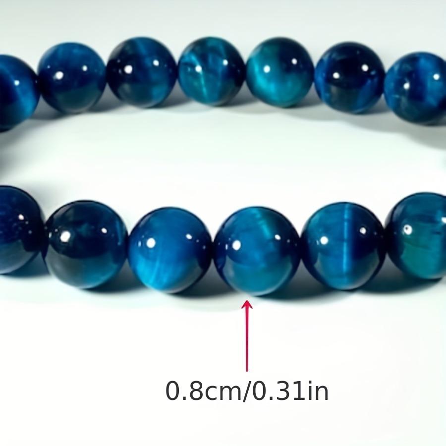 Blue Tiger Eye Bracelet Natural Stone Beads Stretch Bracelet for Women Crystal Jewelry