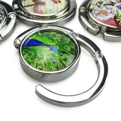 Borsa pieghevole a forma di gancio per borsa, a forma di farfalla/libellula/pavone, regalo