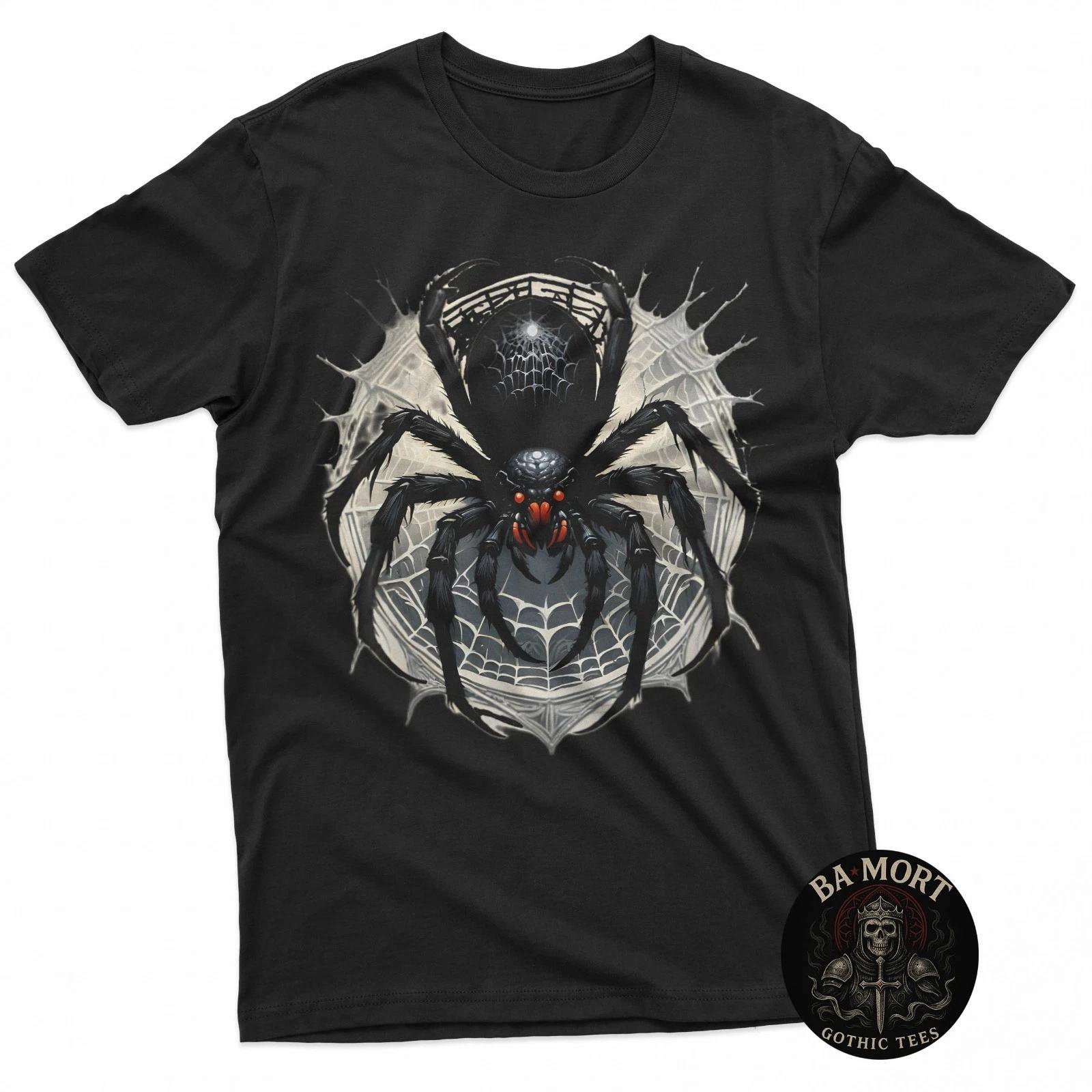 Dark Fantasy Spider Lover Gothic Arachnid Horror T-Shirt S