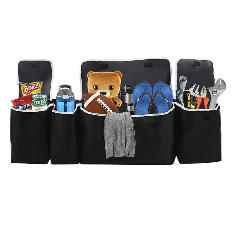 Organizator de portbagaj auto, geantă de depozitare pentru bancheta din spate, capacitate mare, multifuncțională Oxford, organizatoare pentru spătarul scaunului auto, interior auto