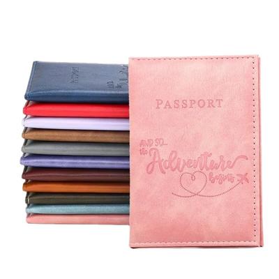 Custodia protettiva per passaporto da viaggio Porta carte di credito ID Accessori da viaggio Porta passaporto colorato in PU Copertine per passaporto biglietto