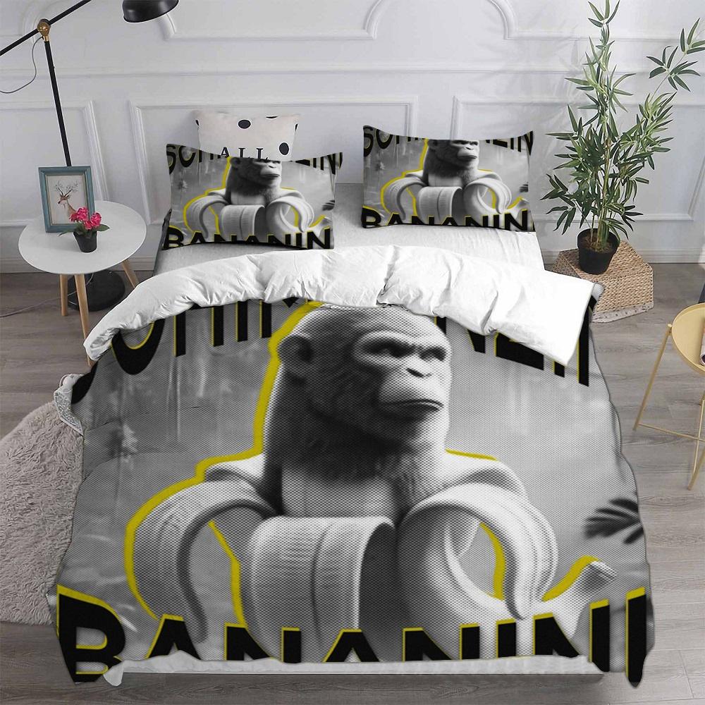 ai Italian Brainrot Tung Tung Sahur Bedding Sets Comforter Quilt Bed Cover Duvet Cover Pillow Case 2-3 Pieces Sets Home Decor