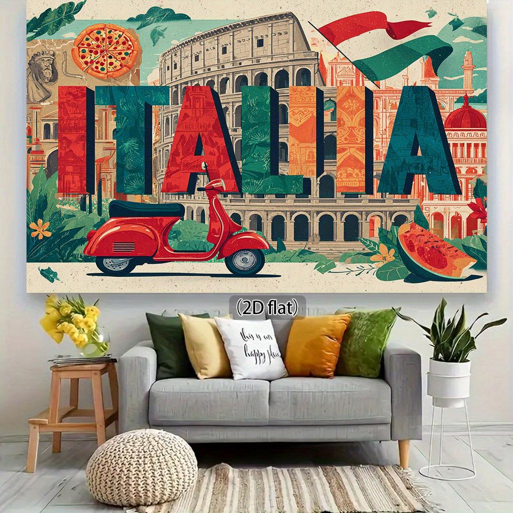 2D flat design, 1-piece version features an Italian theme and is perfect for photo booths and birthday celebrations.
