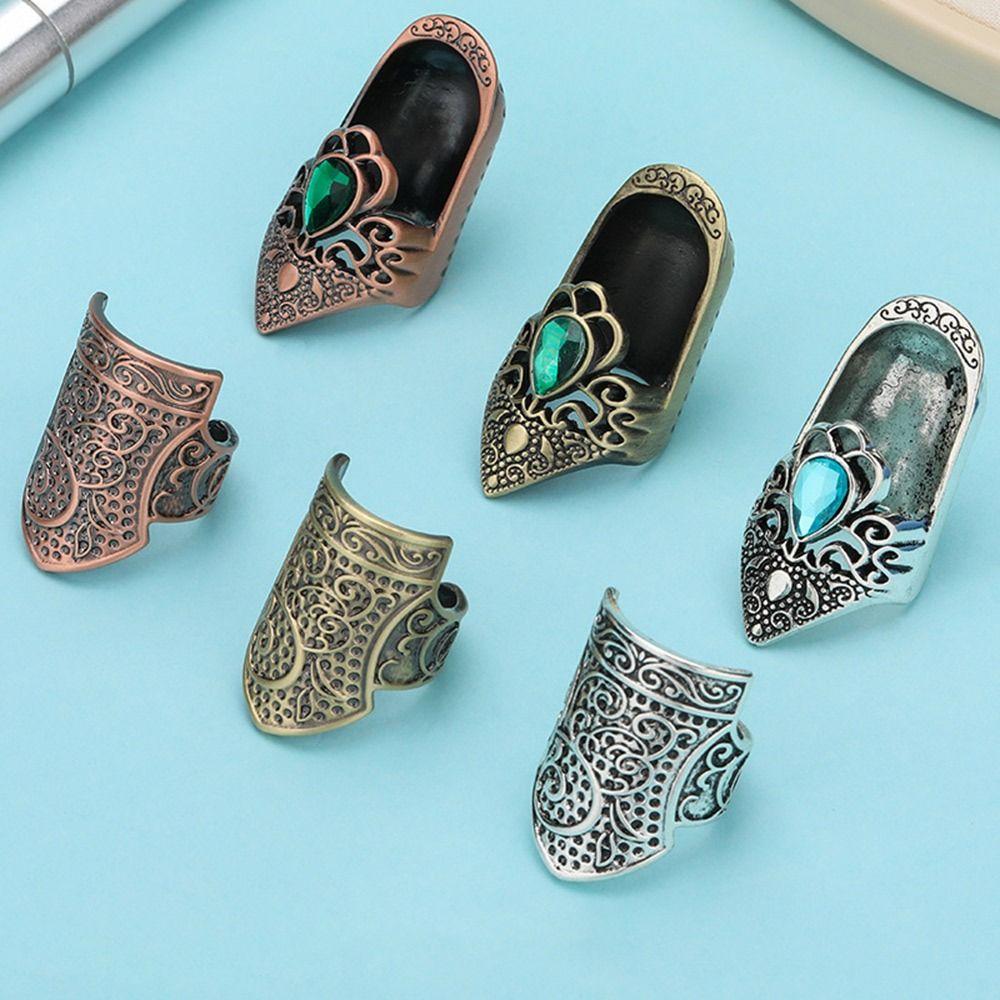 Metal Open Nail Acorn Thimble Durable Adjustable Retro Sewing Thimble Hand Sewing Quilting DIY Craft Embroidery Finger Protector