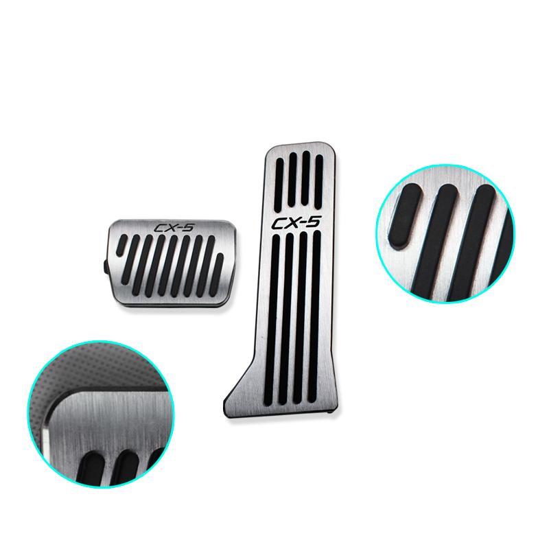 Dla Mazda CX5 CX-5 KE KF 2013-2017 2018 samochód akcelerator pedał hamulca podnóżek nakładka na pedał bez wiertła pokrywa akcesoria