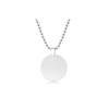 Stainless Steel Round Bead Chain Necklace with Blank Laser UV Color Printing for Custom Engraving