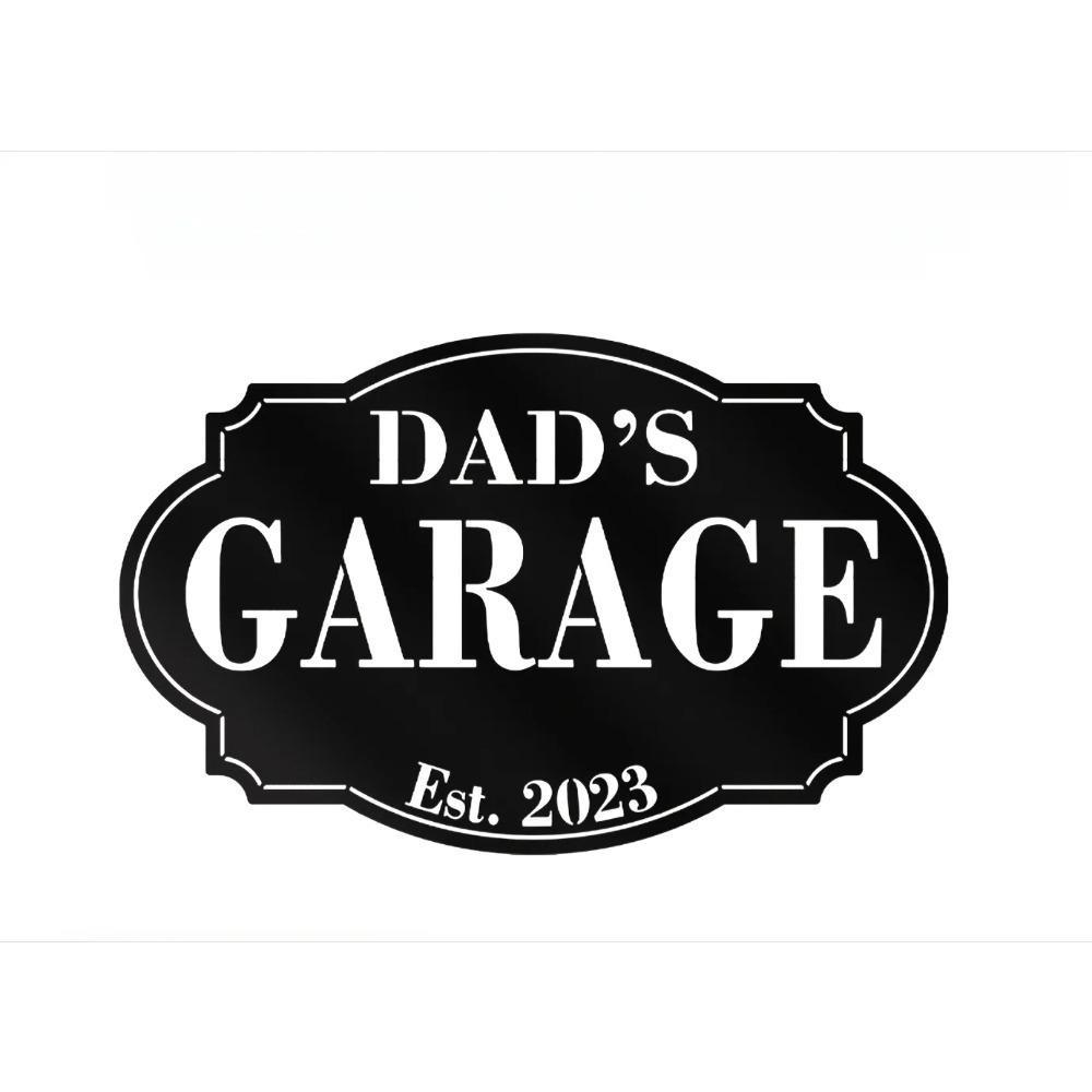 

Retro Metal Sign Wall Art Dad s Garage Man Cave Decor Customizable Personalized Plaque Home Patio Bar Gift