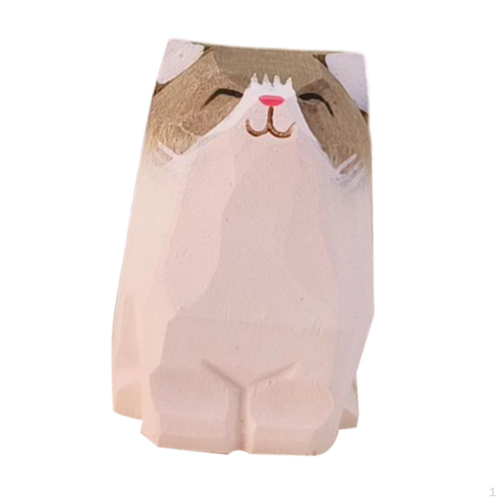 

Статуэтка кошки из дерева, резная скульптура животного British Shorthair