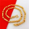 Dubai Vietnam Sand Gold Colorfast Chain Jewelry Brass Plated Bold Artificial Men's Spiral Necklace