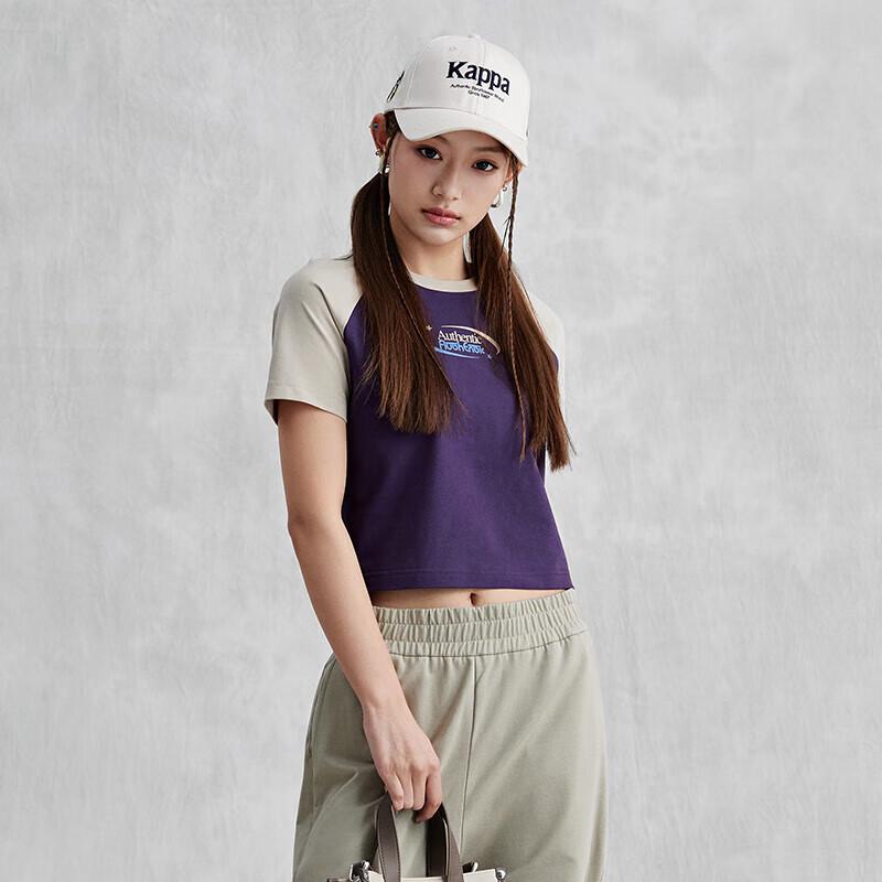 Kappa Women s Sport Cropped Contrast Raglan T-Shirt M