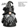 Halloween Themed Gnome Decor Gothic Resin Figurine, Dark Faceless Wizard Doll for Unique Outdoor Witchy Desk Shelf, Spooky Home Ornament, Trick