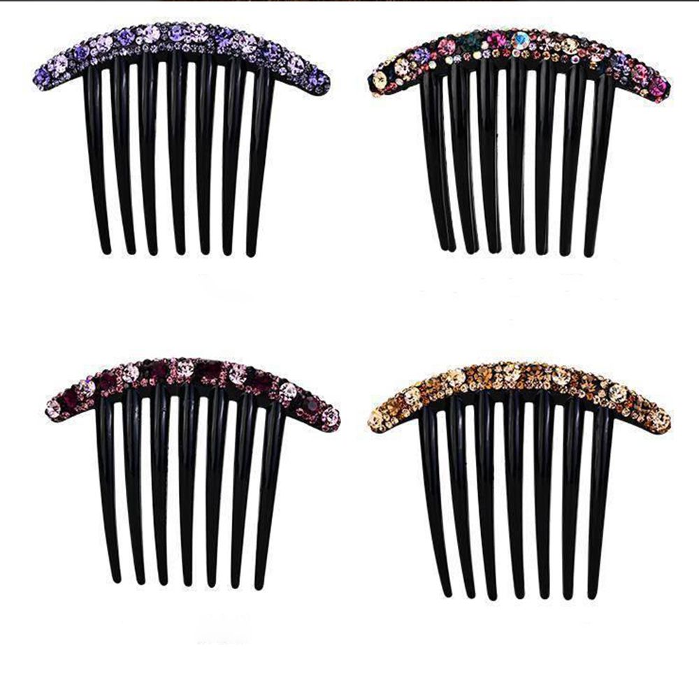 Temperament Acrylic Seven-tooth Comb Hair Accessories Korean Style Headwear Rhinestone Hair Comb