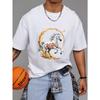 White T Shirt with Horse and 2026 Design for Casual Wear