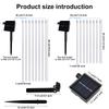 Solar LED Meteor Shower Rain Lights Falling Light Waterproof 8Tubes 288LED Fairy Lights For Xmas Tree Garden Wedding Party Decor