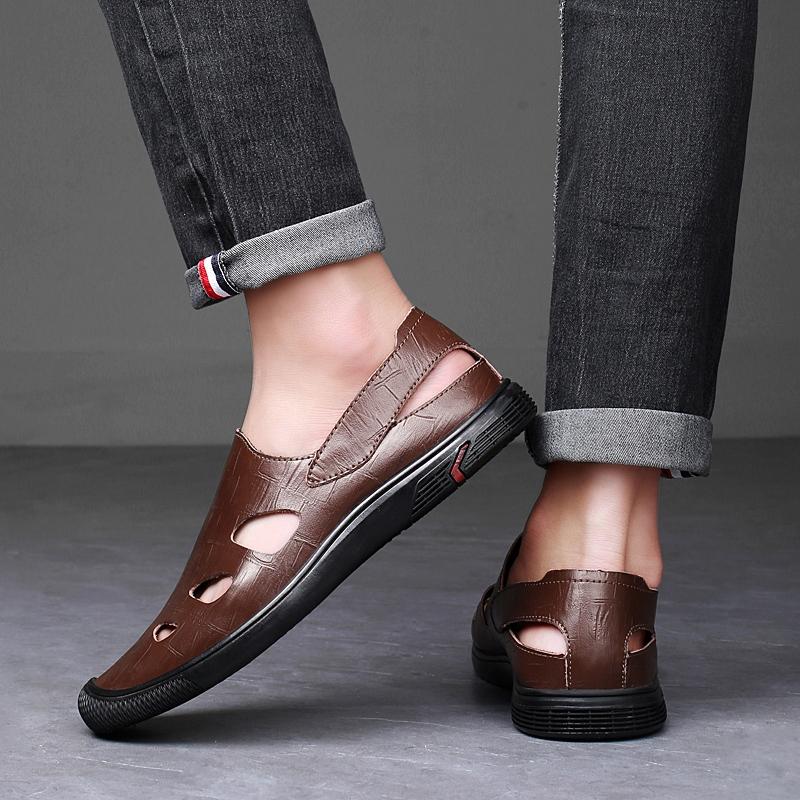 Мужские сандалии из натуральной кожи — фото 7