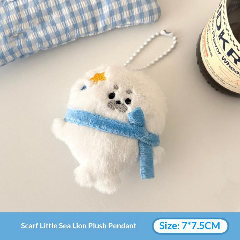 Plush Seal Keychain Cartoon Animal Doll Bag Pendant Cute Sea Lion for Kids Birthday Party Gifts