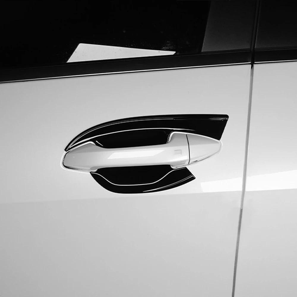 Carbon Fiber Style Black Exterior Outer Door Bowl Cover Trim For Kia Sportage NQ5 Exterior Style Decoration Accessories