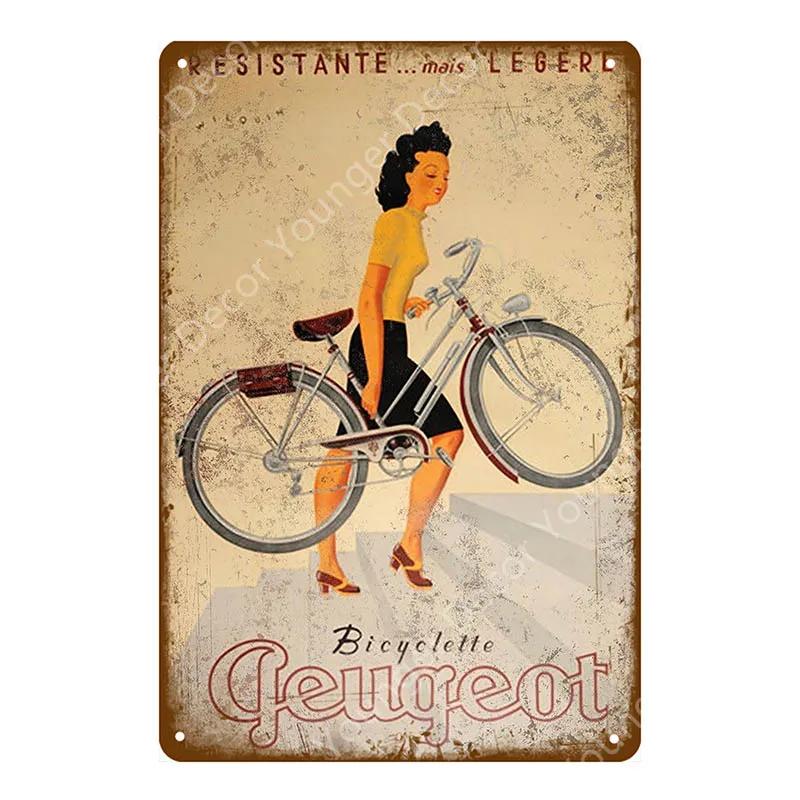 Ride Bicycle Metal Tin Signs Motor Cycling Riding Bike Vintage Poster Bar Pub Club Home Room Decor Wall Sticker Plaque YJ210