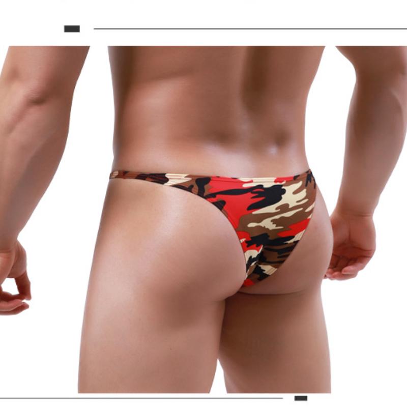 Fashionable Men's Underwear Ice Silk Breathable Mesh Teen Boys Solid Color Briefs Men's Sleeping Swimming Shorts Large Size