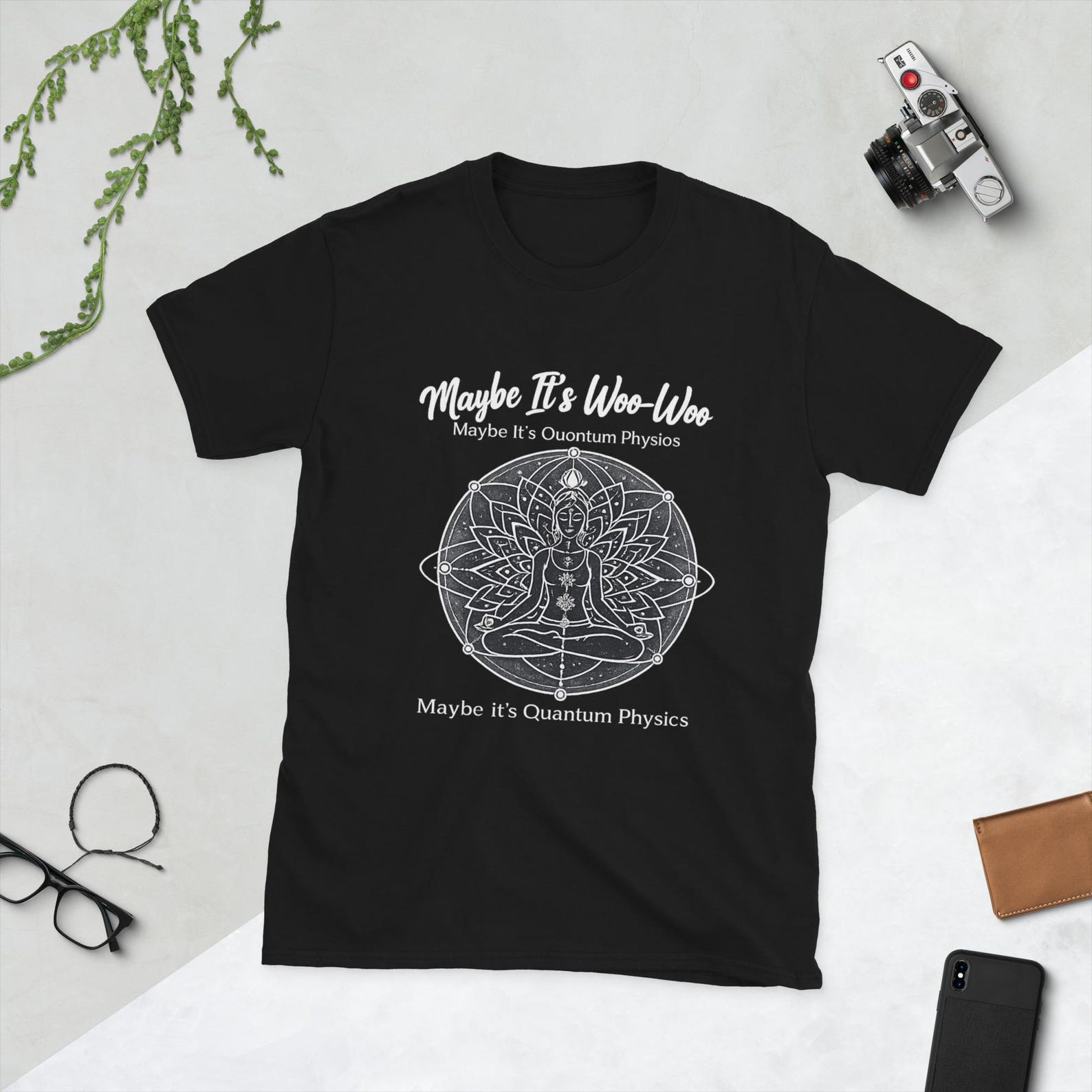 Meditation T-Shirt, Spiritual Science Humor, Mindfulness Graphic Tee XL