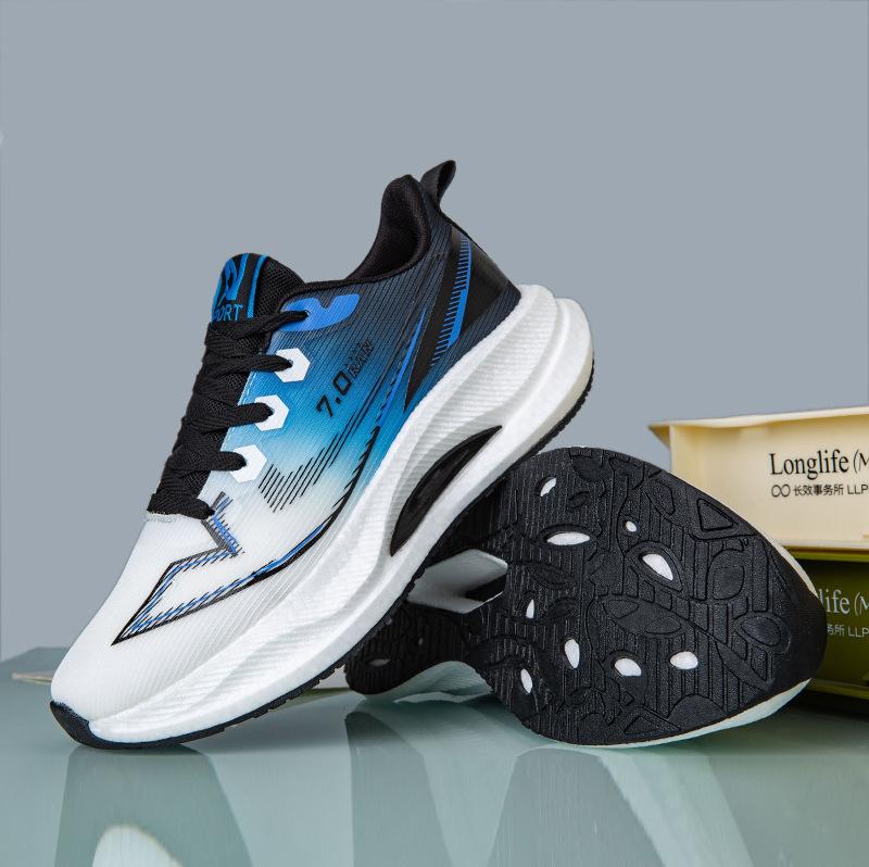 Herren neue atmungsaktive Laufschuhe mit Fliegenstrick, weichsohlige bequeme Sportschuhe, trendige vielseitige Freizeitschuhe für junge Männer