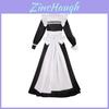 Playing Death Game To Put Food On The Table Cosplay Costume With Black White Maid Dress For Role Play