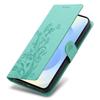 For Samsung Galaxy S25 Ultra Wallet Case Butterfly Floral Imprint PU Leather Phone Cover with Wrist Strap