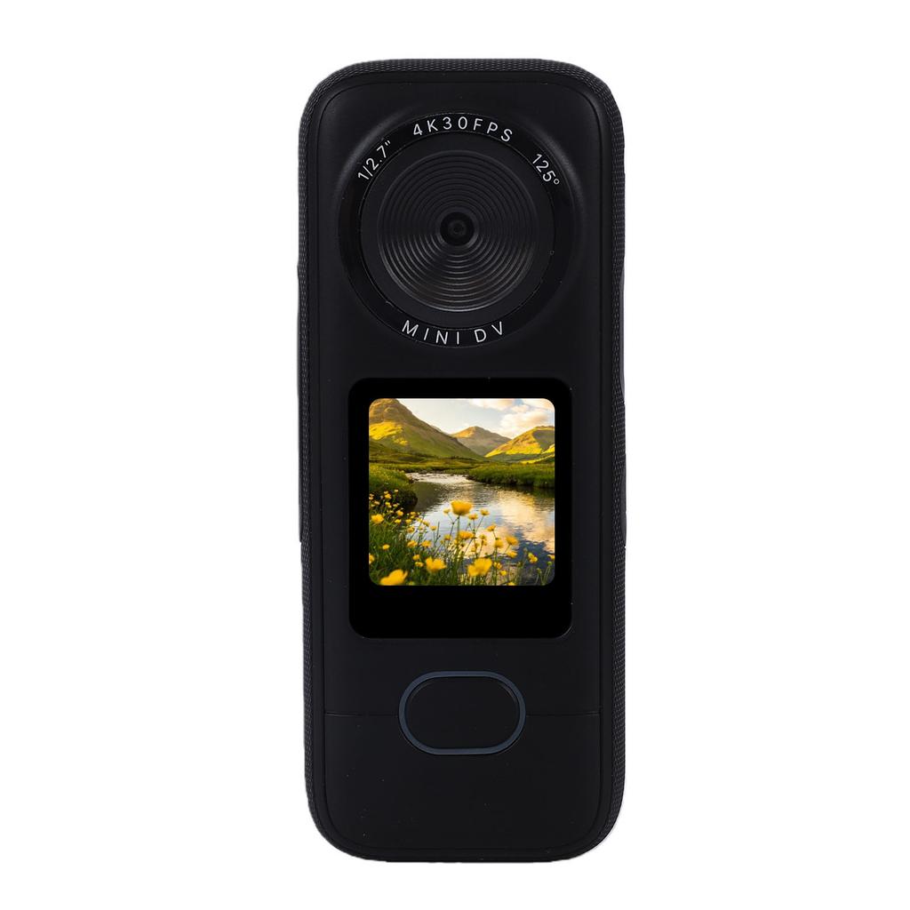 4K Portable Action Camera 64MP Camcorder 1.4 Inch Touchscreen 125 Degree Wide Angle APP Connection for Outdoor Sports
