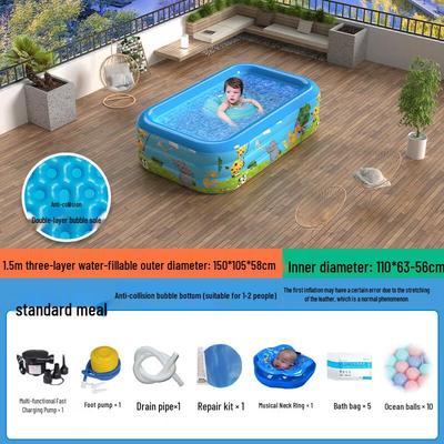 WEZHO 1.5m Extra Thick Inflatable Pool