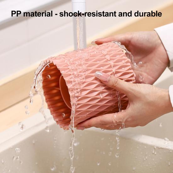 360° Rotation Makeup Brush Holder Organizer Large Capacity Brush Storage Bucket