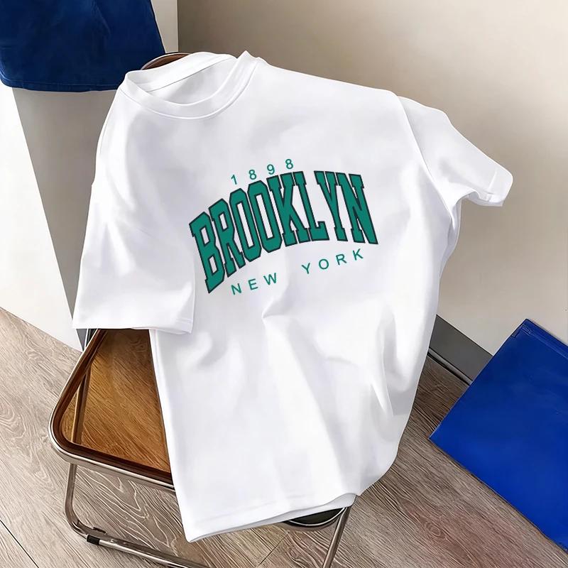 Mens Tshirt City Vibe Fashion Print Streetwear Top 2026 Spring Summer Daily Casual Sports Crew Neck Pure Cotton Tees Oversize