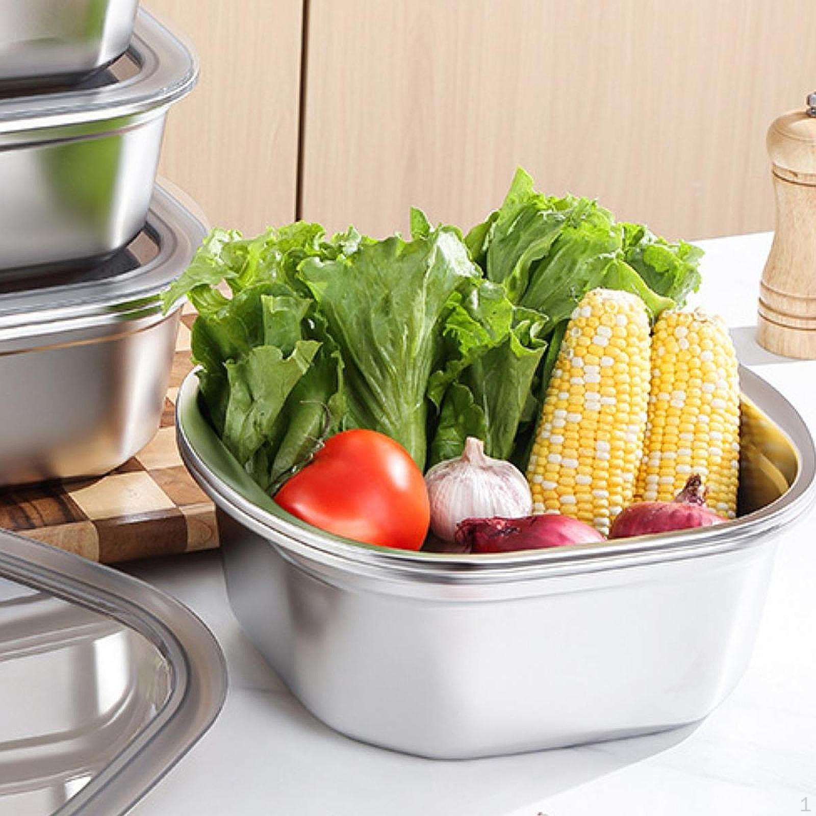 

Food Container Lunch Box Stainless Steel Leftover Bowl Meal Prep Picnic for School