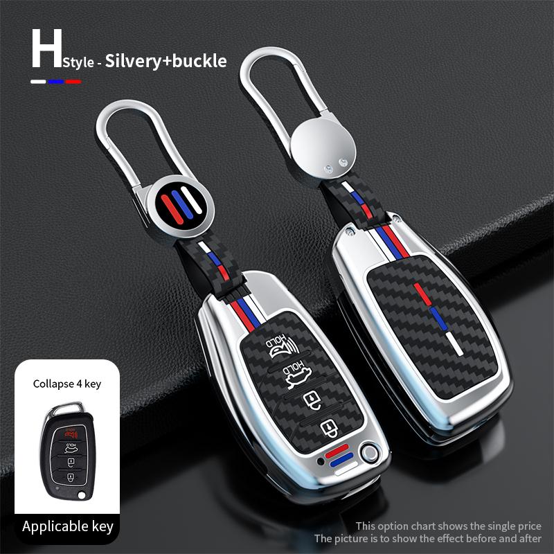 

Чехол для ключа автомобиля из цинкового сплава, крышка, корпус для пульта, брелок для Hyundai Sonata 2015, Santa Fe 2013 GLS, автомобильный брелок, аксессуары для интерьера