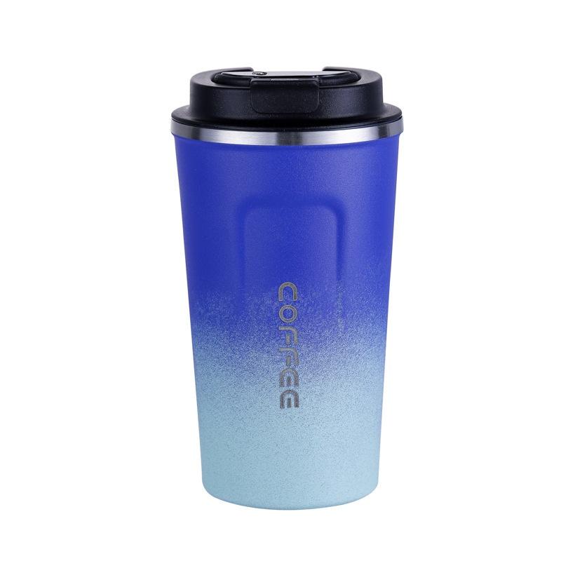 

New Intelligent Temperature Measurement Stainless Steel Coffee Cup Thermos Cup Solid Color Gradual Change Optional Portable 380ML