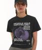 MATCHGLOBE Peach Crop Top (Black)