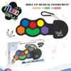 Rainbow Mini Guitar Hand Roll Instrument, Foldable Silicone Hand Drum Piano Electronic Keychain Pendant