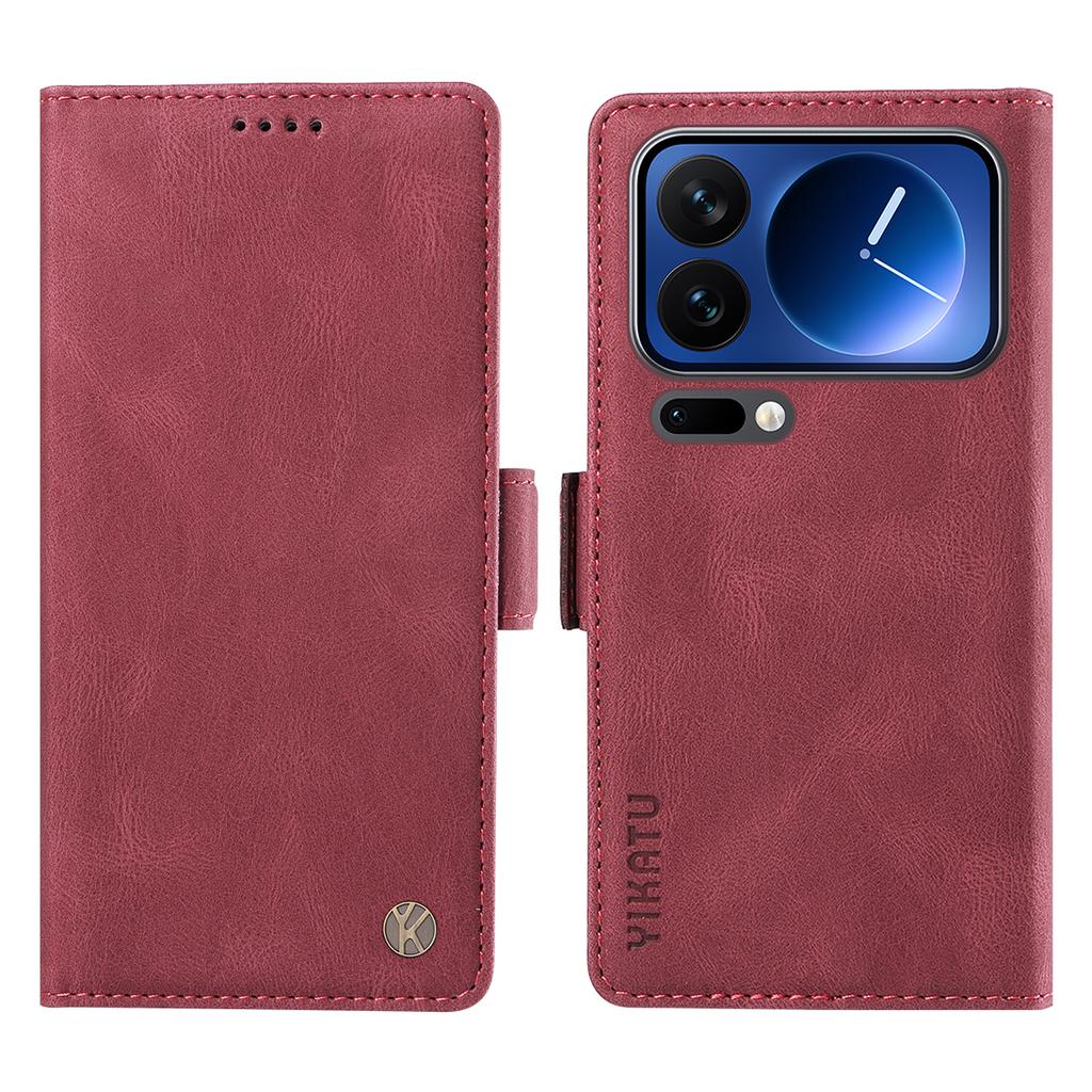 For Xiaomi 17 Pro Leather Case YIKATU YK-005 Skin-touch Feeling Wallet Phone Cover