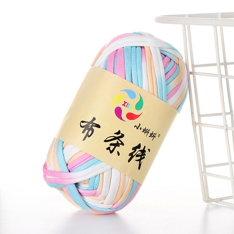 Needlework Knitting Crochet Yarn Printed Fabric Strips Line Colorful Segment Dyed Fabric Strips Line Handmade Diy Knitting Yarn Ball