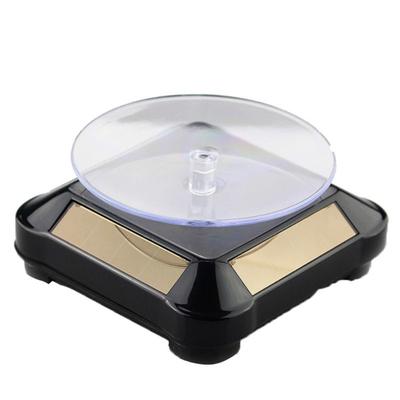 Turntable Designed Solar Jewelry Display Stand Displaying Watches Phone Stand Rotating Table Solar Power 360 Degree Automatic