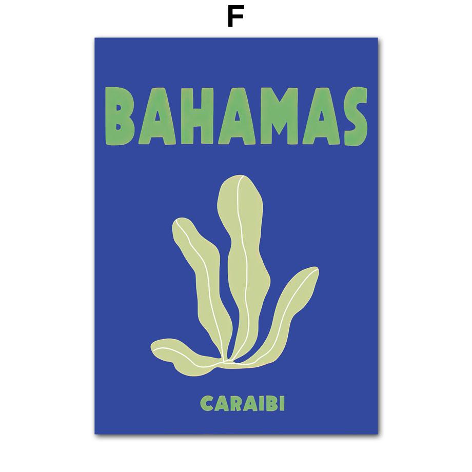 Famous Travel City Miami Bondi Palms Capri Wall Art Canvas Painting Abstract Posters Prints Pictures For Living Room Home Decor