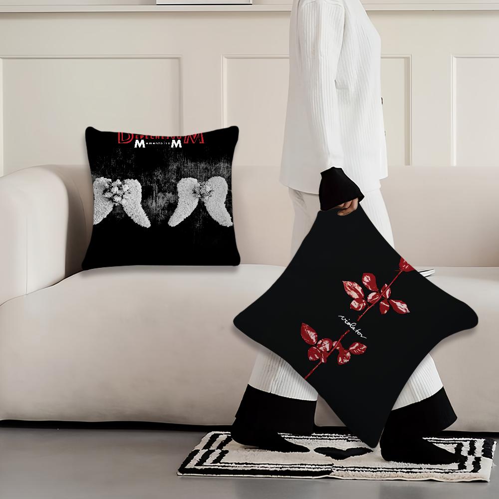 Band D-Depeche M-Mode Mement cushion cover Living Room Accent Couch Back Support Square Lounge Restful Nap Companion Pillow Case