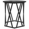 Coffee Table Set of 2 Black Oak Effect Engineered Wood and Steel